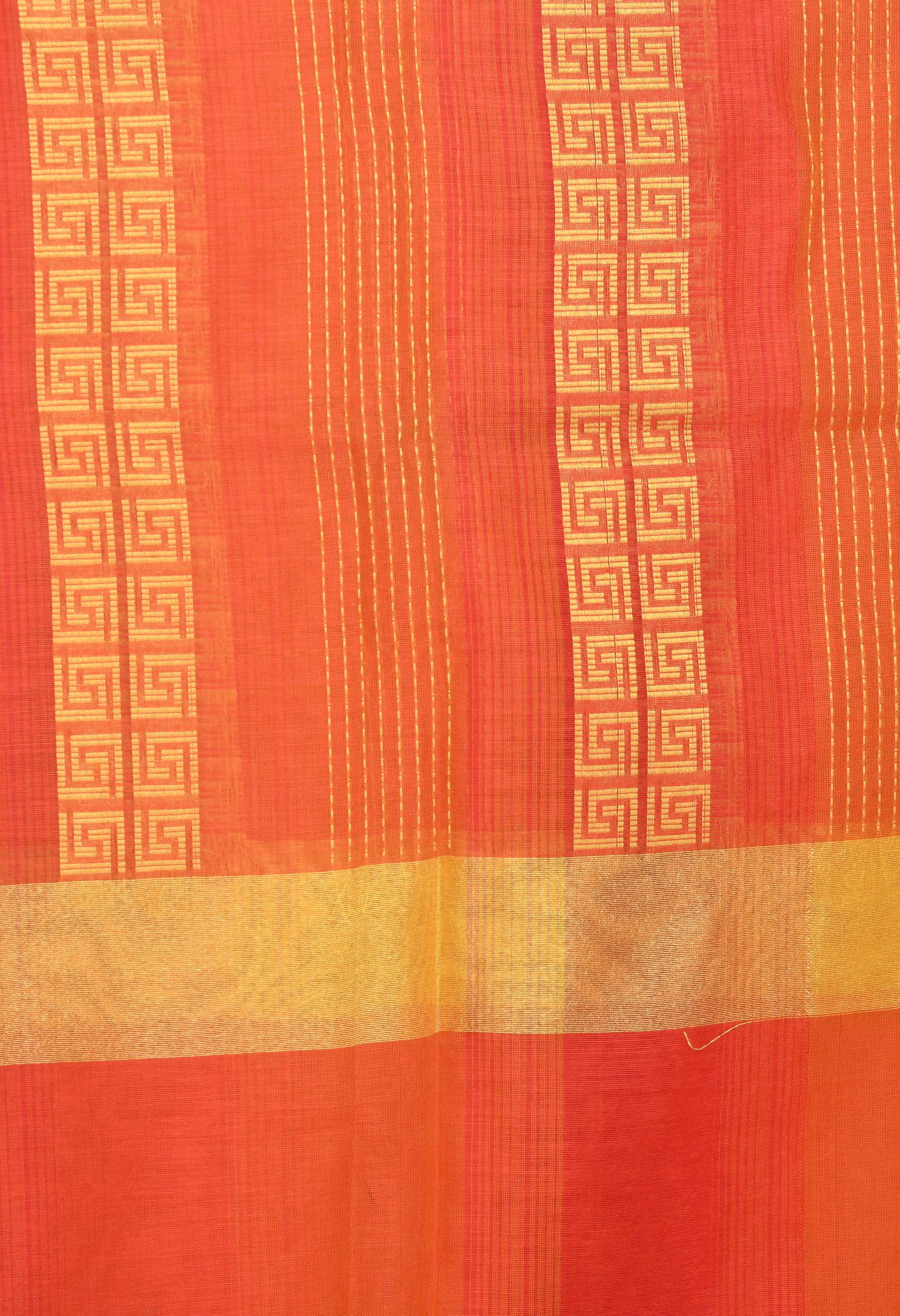 Mominos Fashion Moeza Handloom Cotton Orange Tone Dupatta