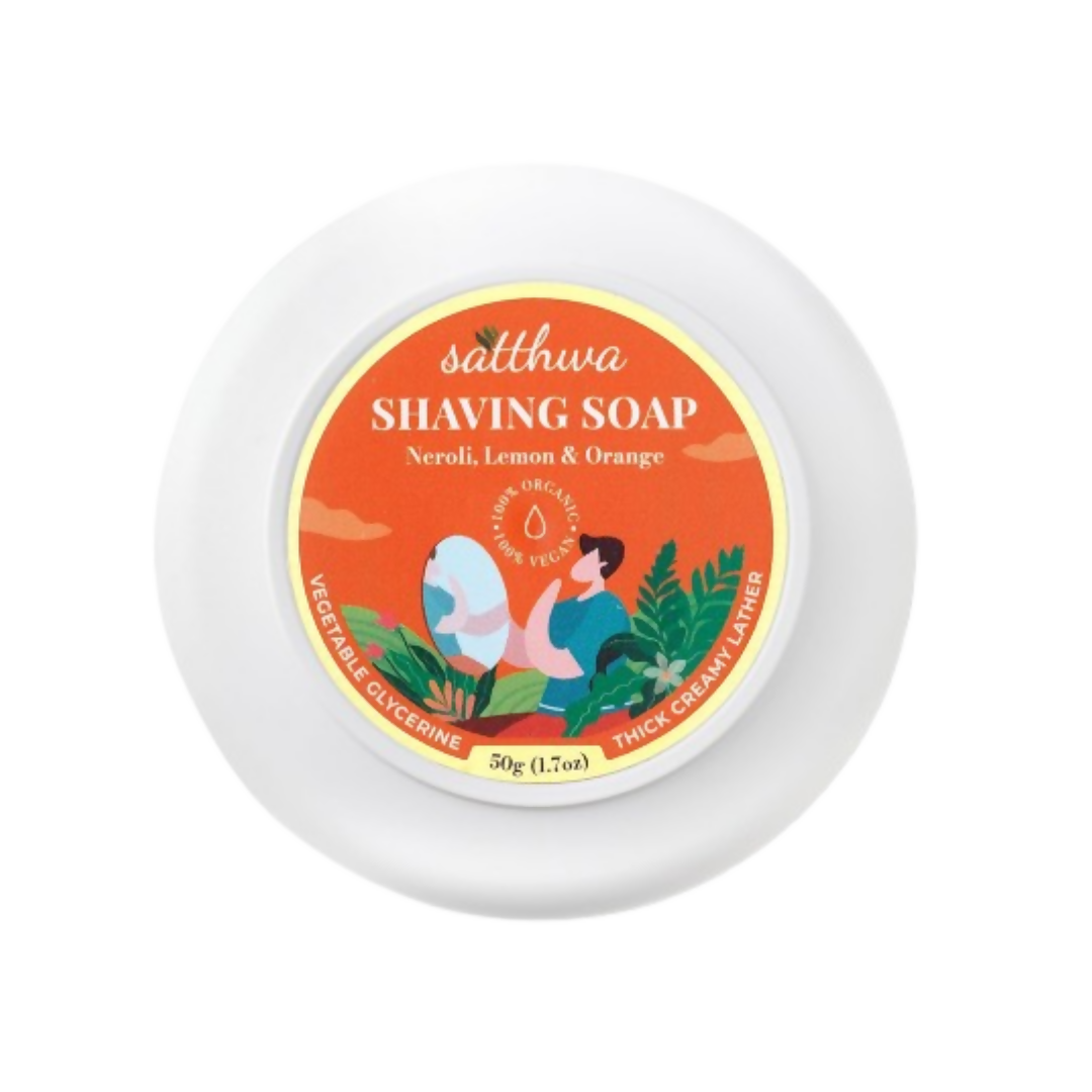 Satthwa Shaving Soap infused With Neroli, Lemon & Orange