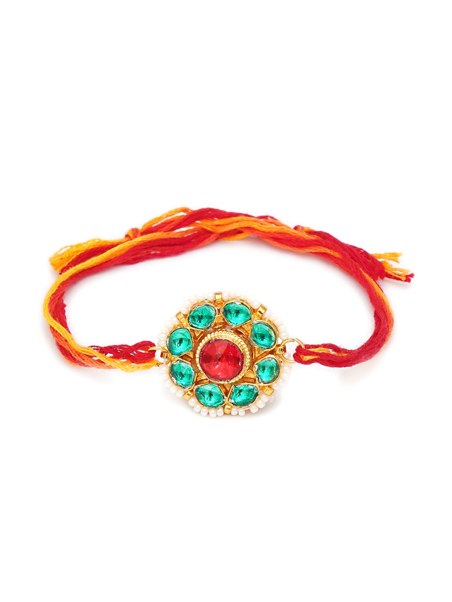 Designer kundan Rakhi - Ruby Raang