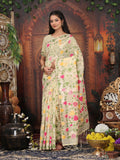 Shree Shyam Fashion Linen Cotton Cream Saree