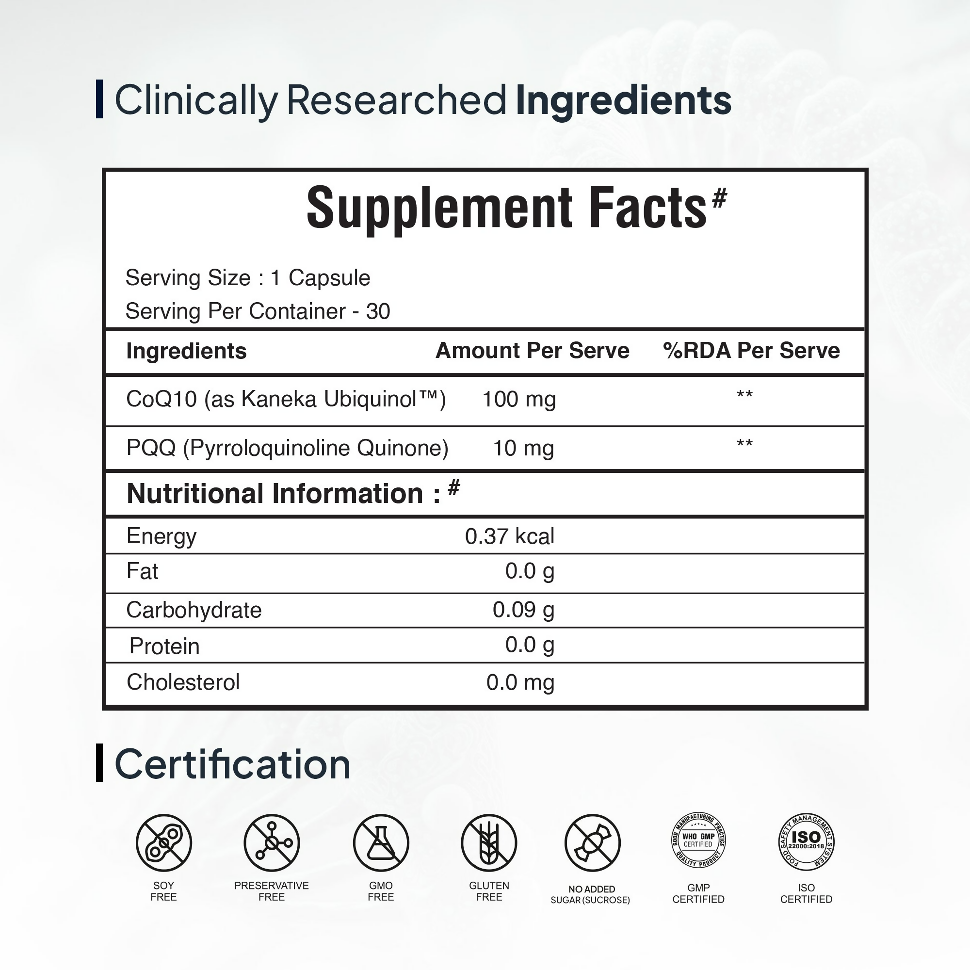 Miduty by Palak Notes Active CoQ10 + PQQ Capsules