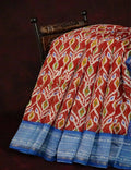 Maroon Colored Patola Print Semi Chanderi saree By Gayathri Reddy Designer Studio