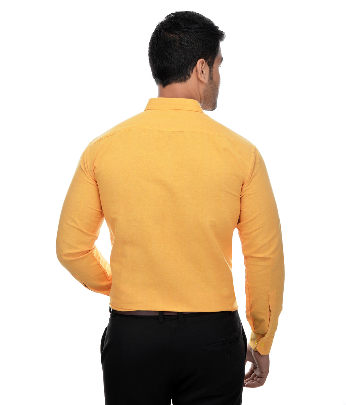 RIAG Yellow Men's Full Sleeves Solid Shirt