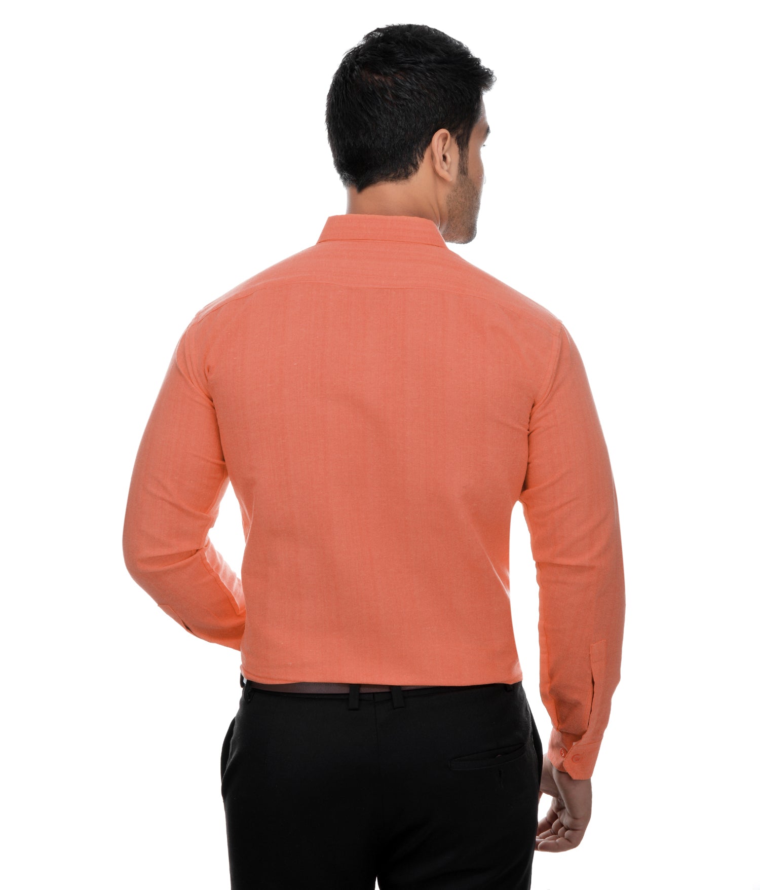 RIAG Orange Men's Full Sleeves Solid Shirt