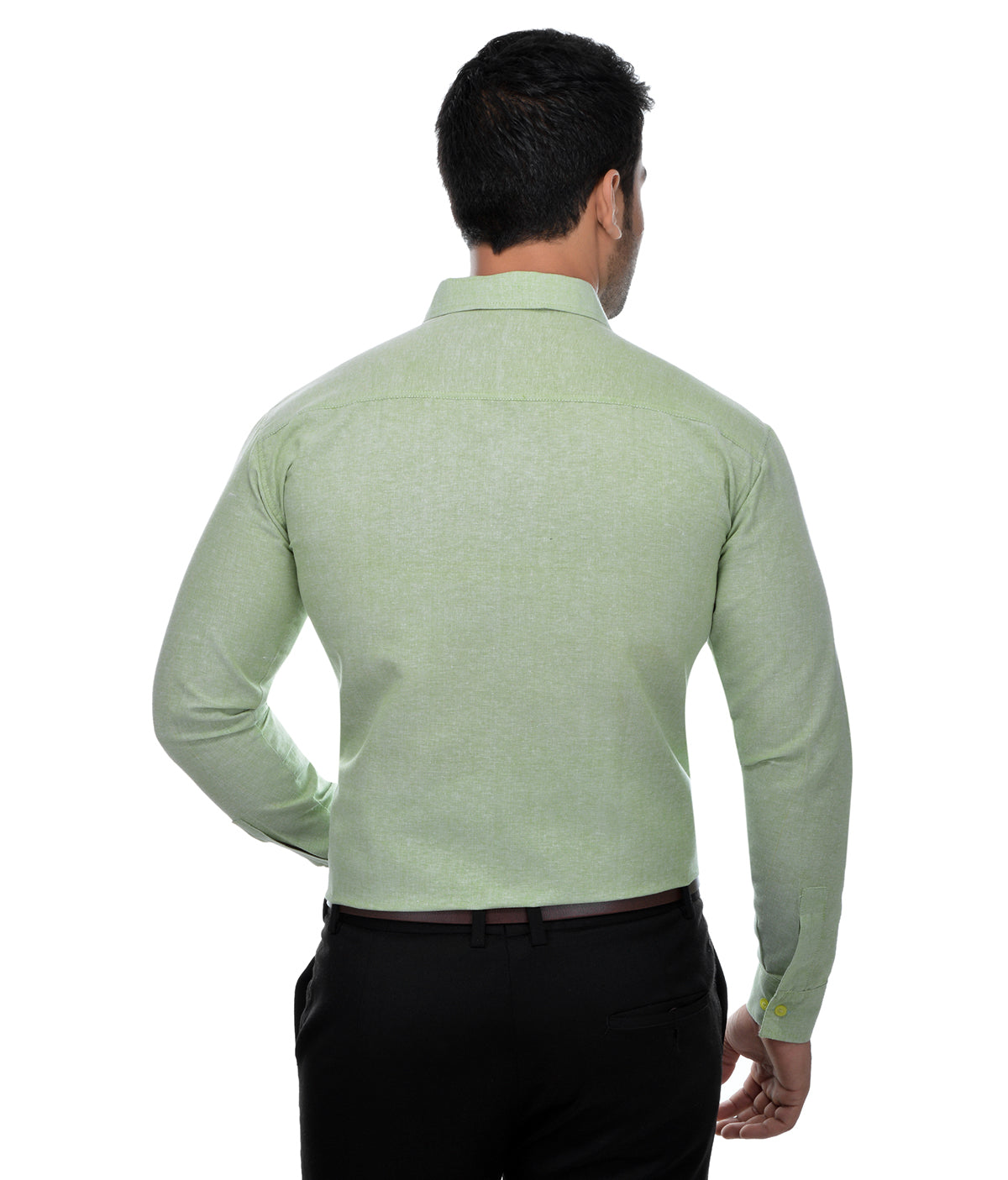 RIAG Green Men's Full Sleeves Solid Shirt