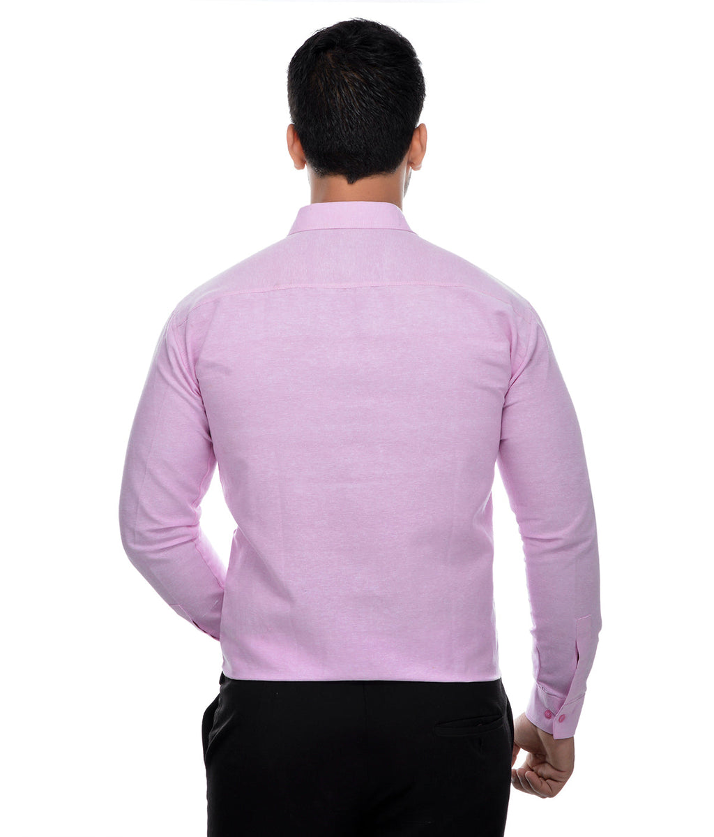 RIAG Pink Men's Full Sleeves Solid Shirt