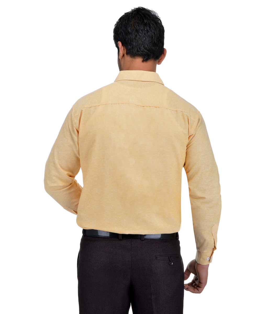 RIAG Beige Men's Full Sleeves Solid Shirt