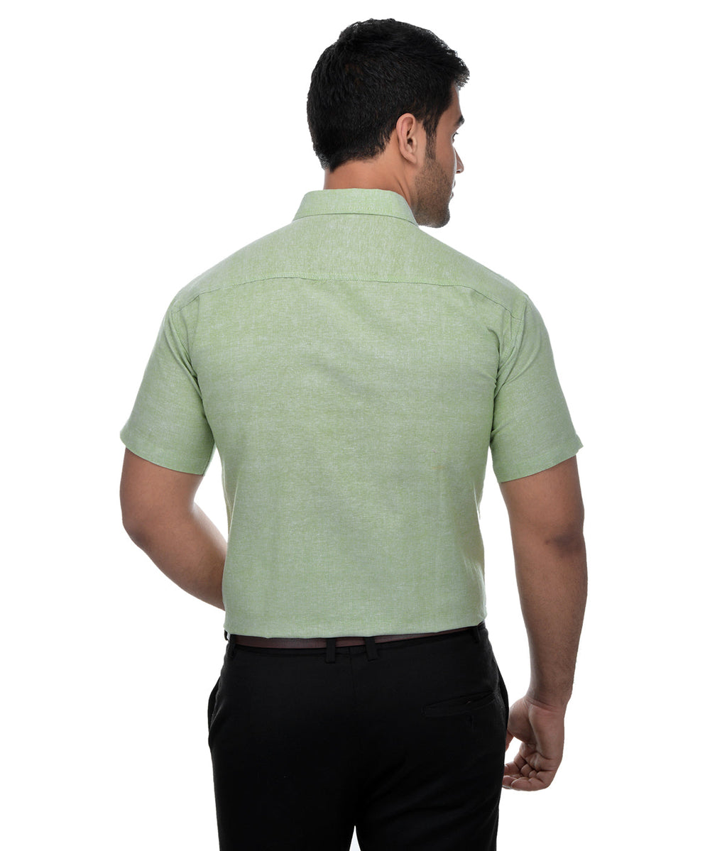 RIAG Green Men's Half Sleeves Solid Shirt