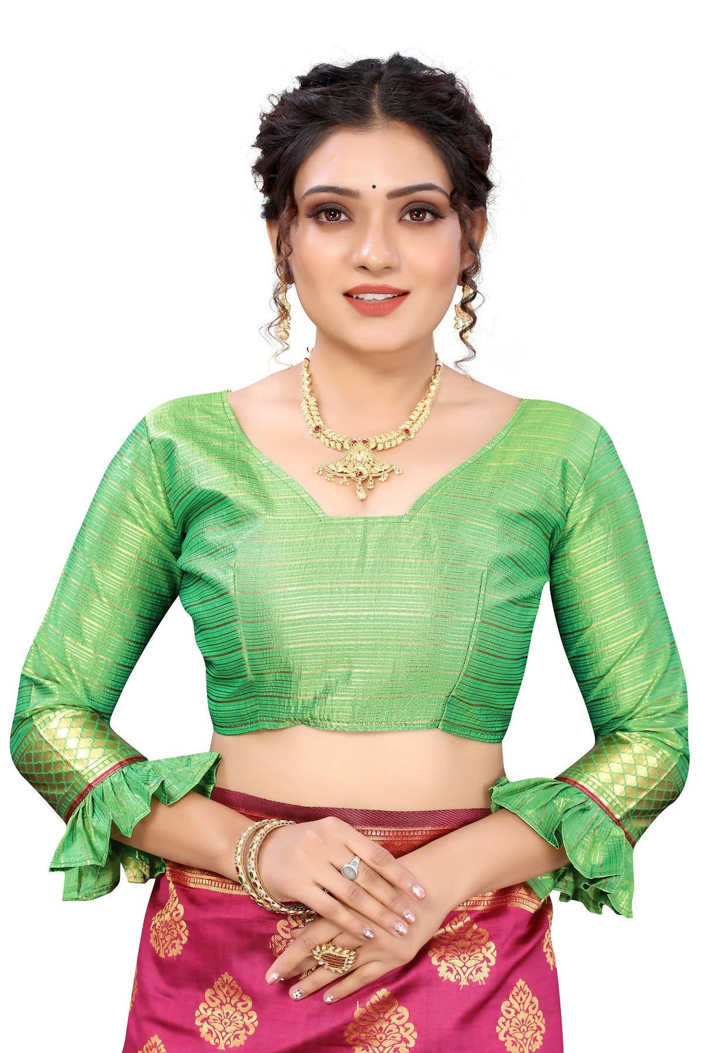 Vamika Ethnic Fire Pink Weaving Banarasi Jacquard Saree