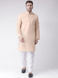 RIAG Beige Men's Ethnic Long Kurta And Pyjama Set