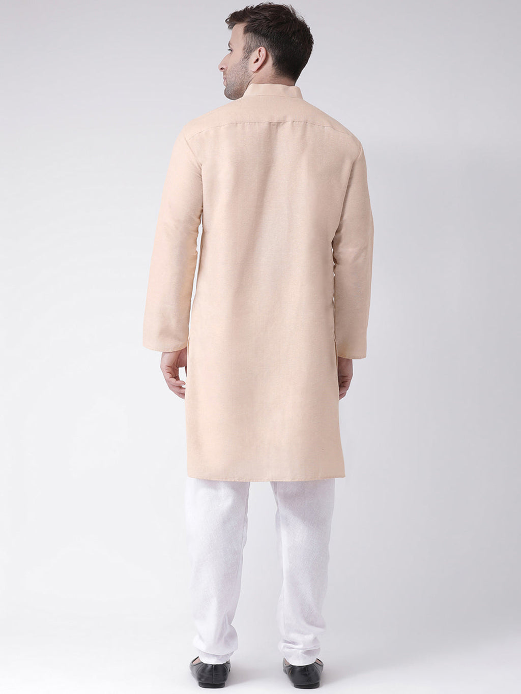 RIAG Men's Beige Cotton Long Ethnic Kurta