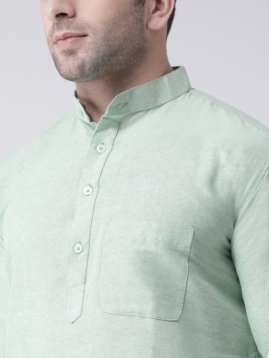 RIAG Green Men's Ethnic Long Kurta And Pyjama Set