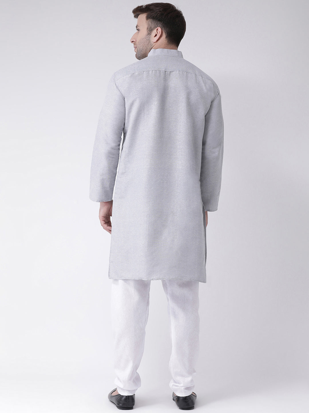 RIAG Grey Men's Ethnic Long Kurta And Pyjama Set