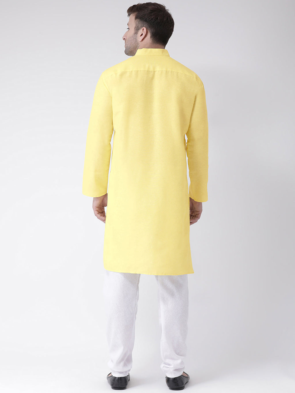 RIAG Yellow Men's Ethnic Long Kurta And Pyjama Set