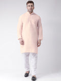 RIAG Beige Men's Ethnic Long Kurta And Pyjama Set