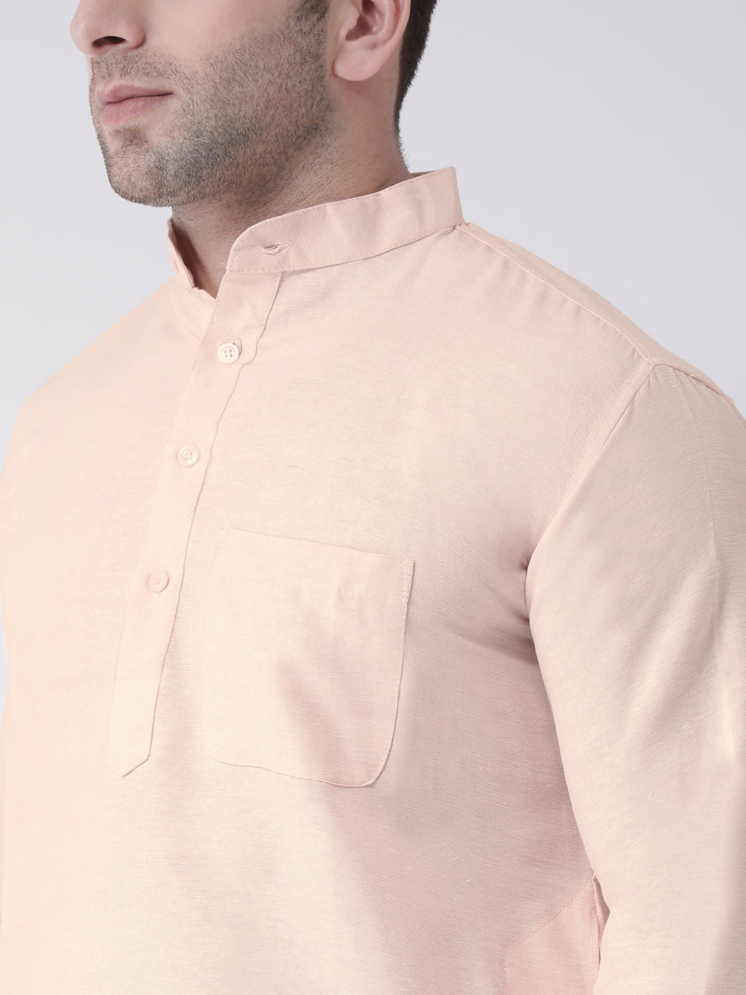 RIAG Beige Men's Ethnic Long Kurta And Pyjama Set