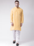 RIAG Men's Beige Cotton Long Ethnic Kurta