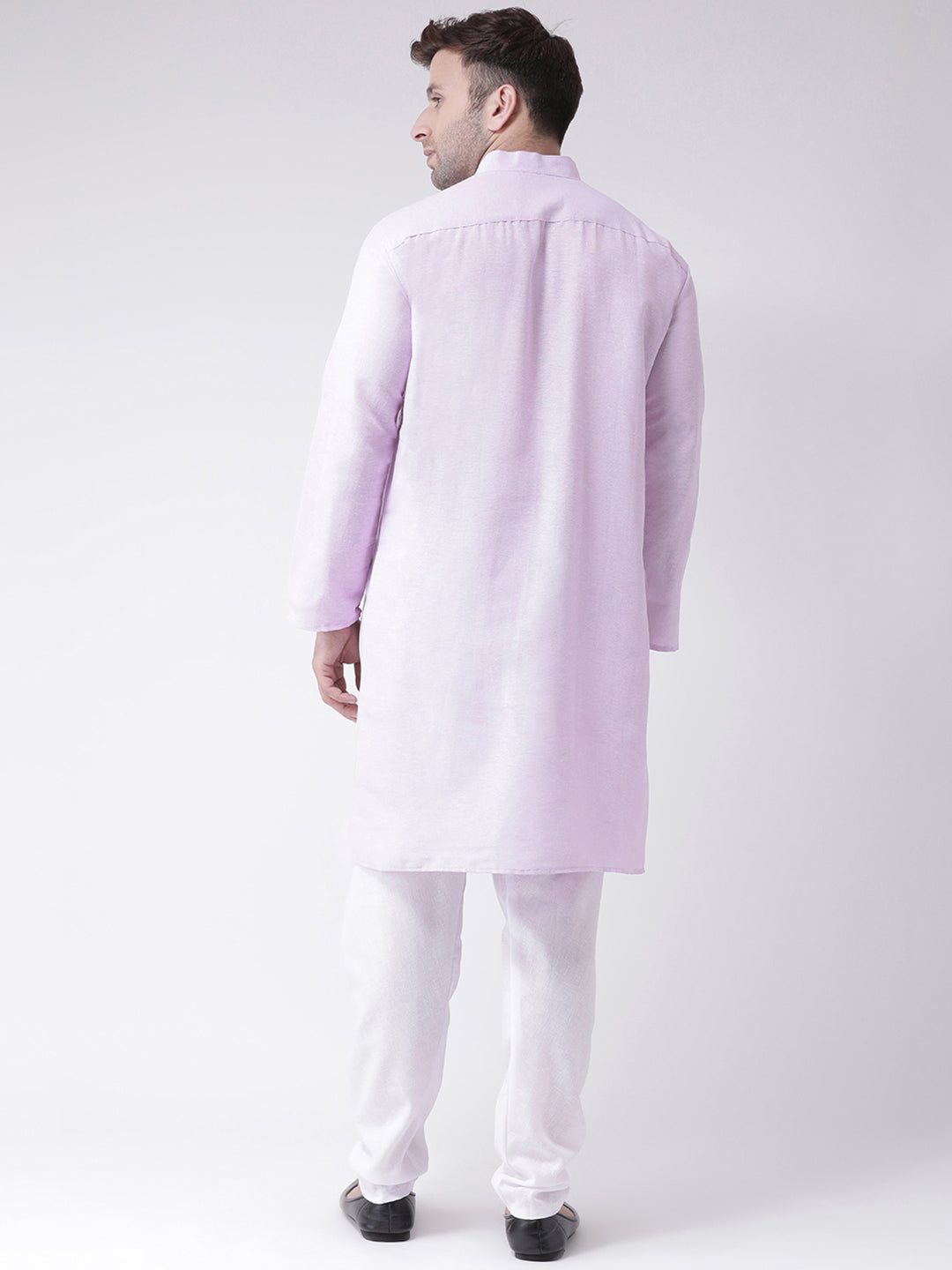 RIAG Men's Purple Cotton Long Ethnic Kurta