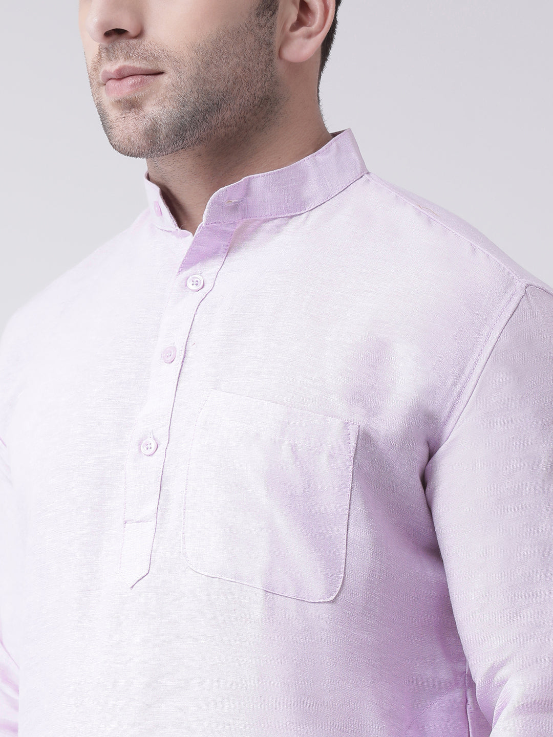 RIAG Purple Men's Ethnic Long Kurta And Pyjama Set