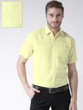 RIAG Yellow Men's Half Sleeves Solid Shirt