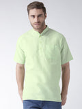 RIAG Men's Green Cotton Short Ethnic Kurta