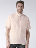 RIAG Men's Beige Cotton Short Ethnic Kurta