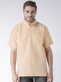 RIAG Men's Beige Cotton Short Ethnic Kurta
