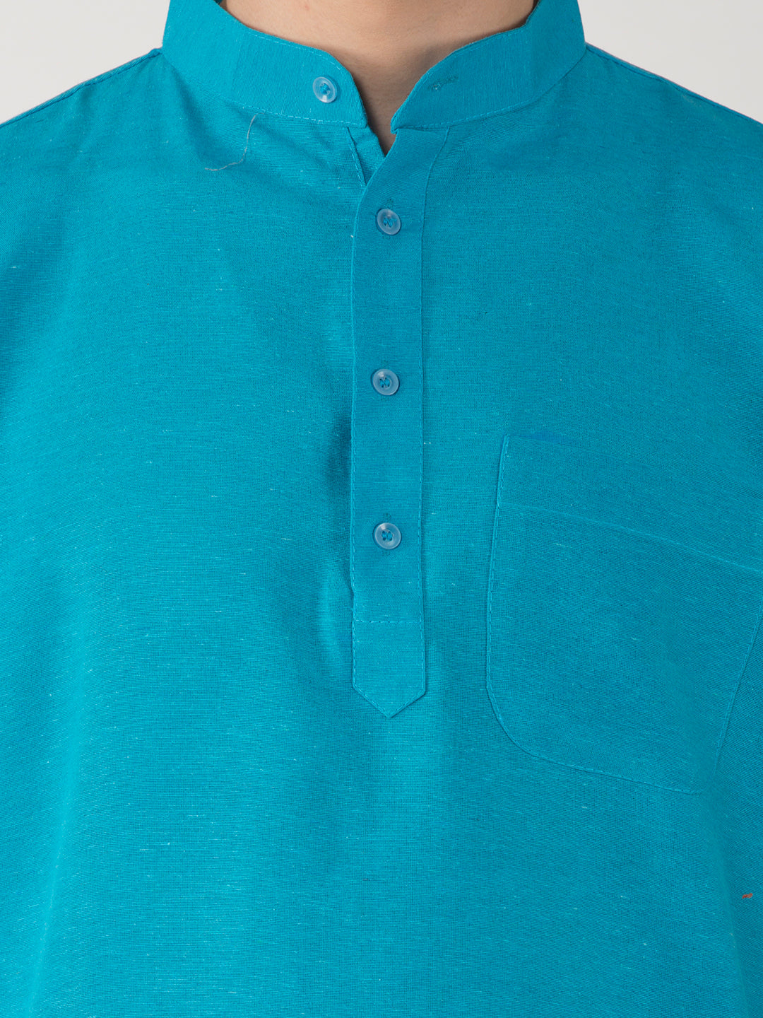 RIAG Men's Blue Cotton Short Ethnic Kurta