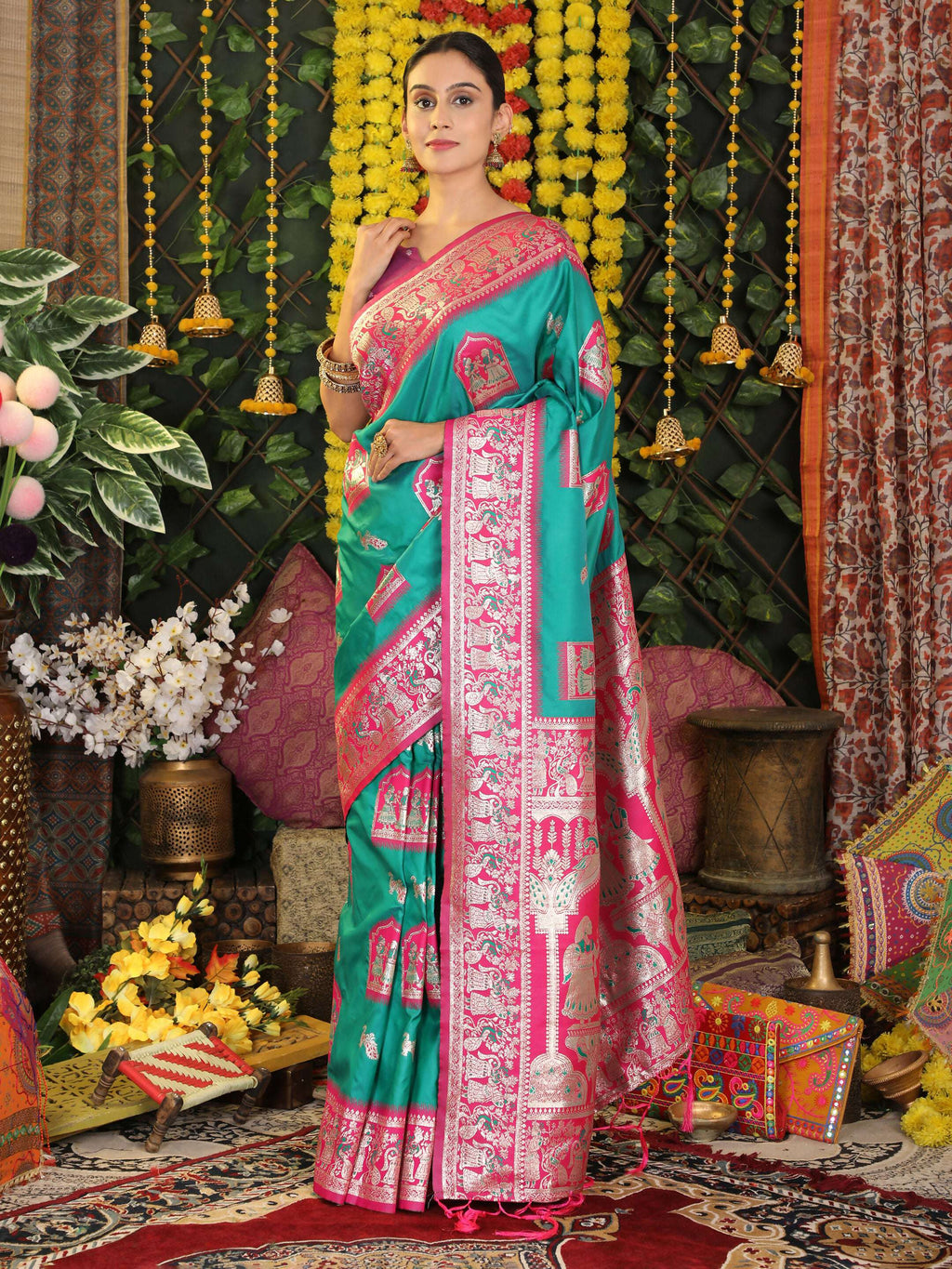 Shree Shyam Fashion Silk Sea Green Saree
