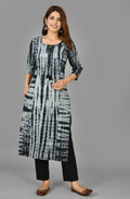 Kaajh Women's Black Tie Dye Kurta