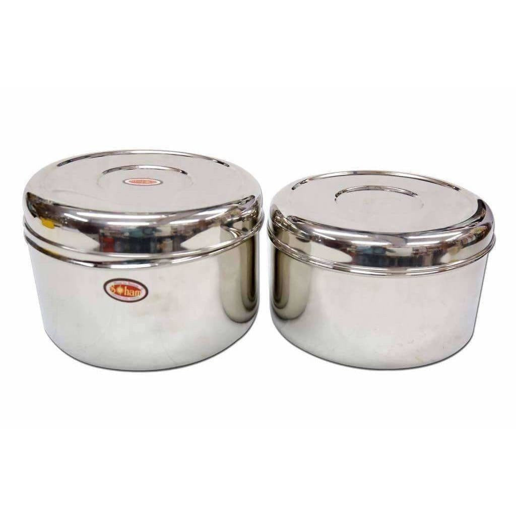 Soham Stainless Steel 2-Box Lunch Box Set -Storage Container-Kids Lunch Box Set