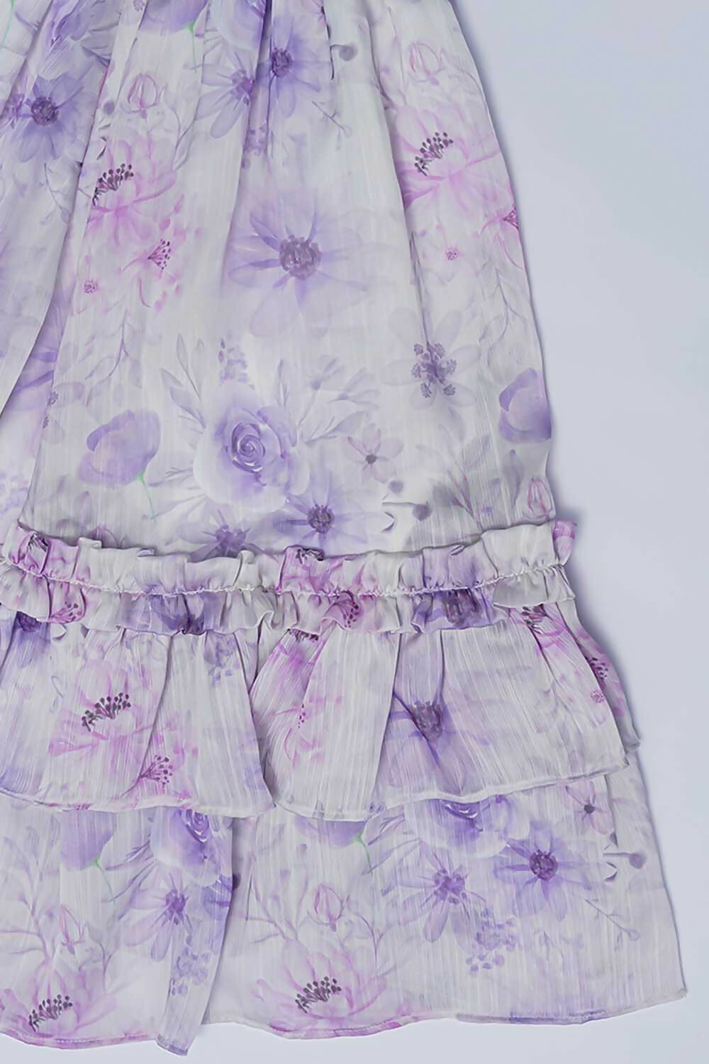 LH Luxury Fashion Kiara Petal Glow Dress – Elegant Lilac Floral Dress for Girls