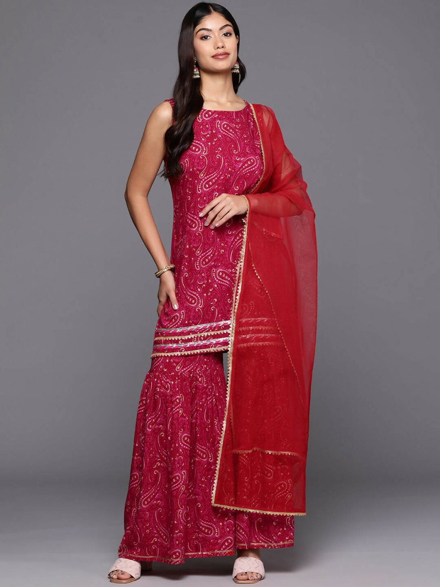 Ahalyaa Women's Traditional wear Kurta Set - Red