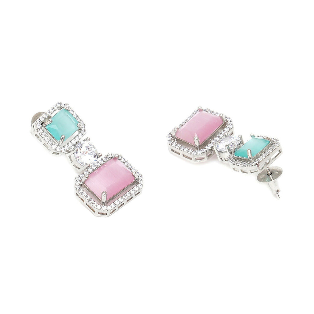 Jade and Blush Pink Earrings- Ruby Raang