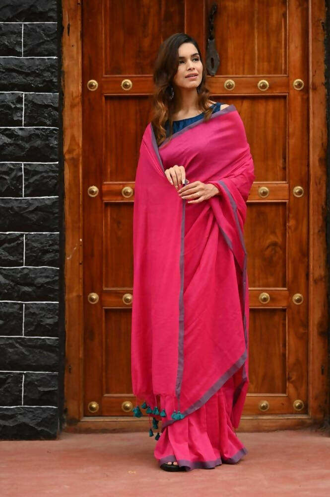 Very Much Indian Saadgi Pure Cotton Handloom Sarees With Intricate Borders