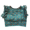 Vamika Rama Green Georgette Frill Blouse