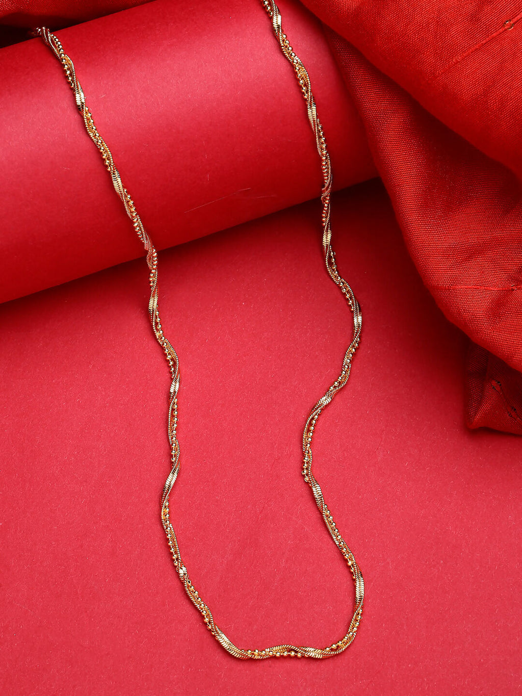 NVR Women's Set of 2 Gold-Polished Minimal Chain