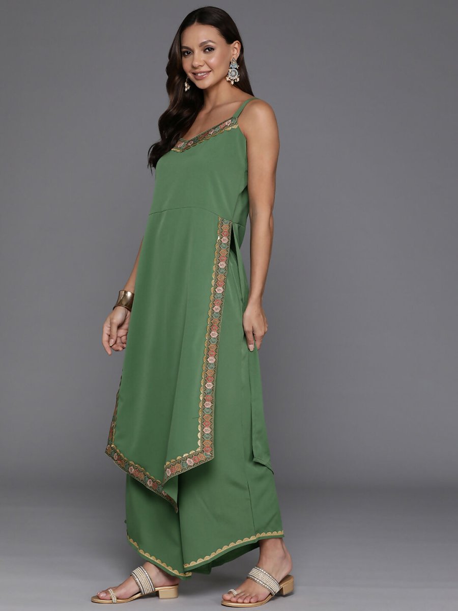 Ahalyaa Women's Traditional wear Kurta Set - Sage Green