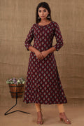 Kaajh Women's Purple Floral Print Kurta