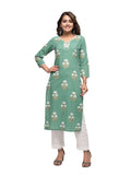 Kaajh Green Floral Print kurta For Women