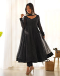 Lehenga Mart Wedding Wear Anarkali Suit With Dupatta - Black