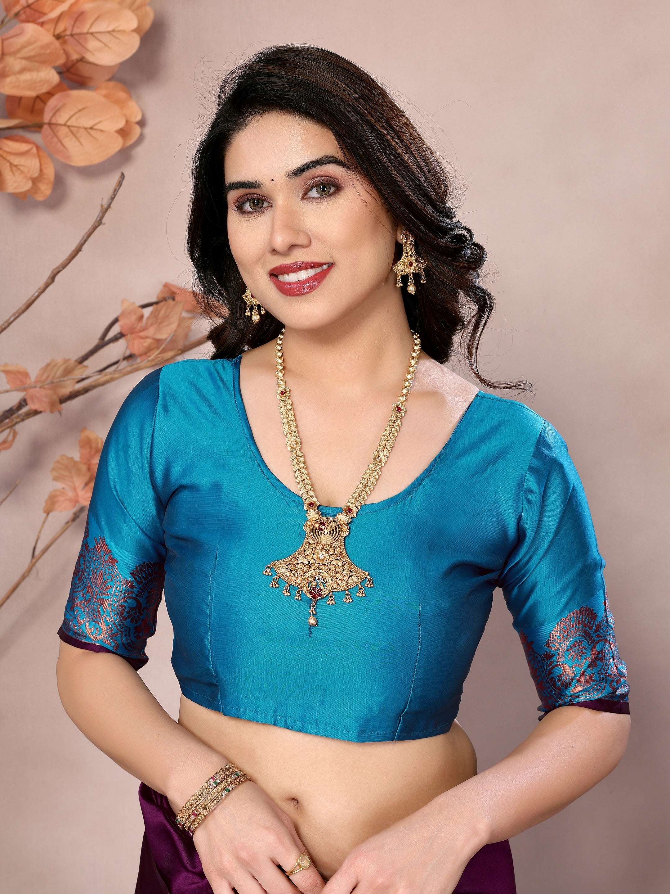 Vedant Vastram Soft Litchi Silk Kanjeevaram Saree - Wine