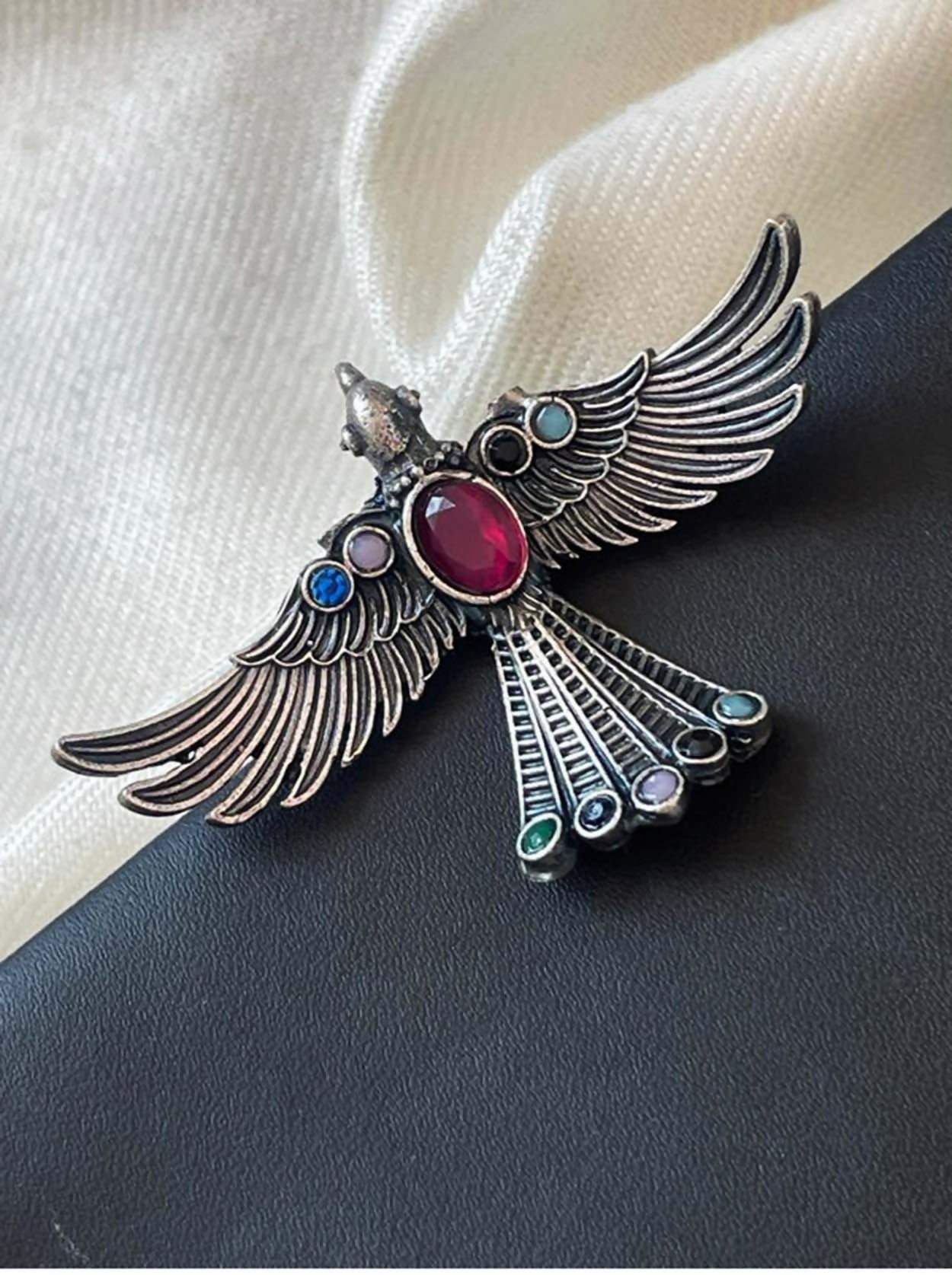 Joban Fashion Oxidized Eagle Shape Ring