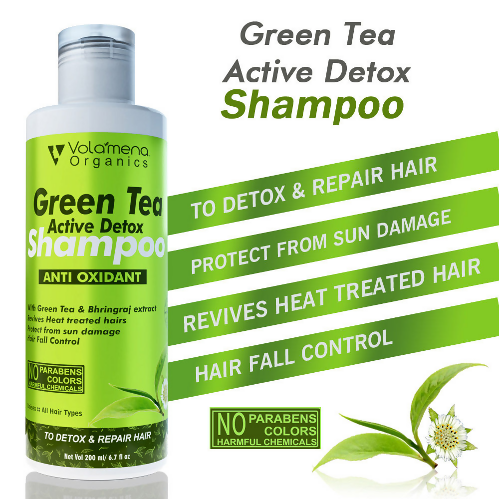 Volamena Green Tea & Bhringraj Shampoo