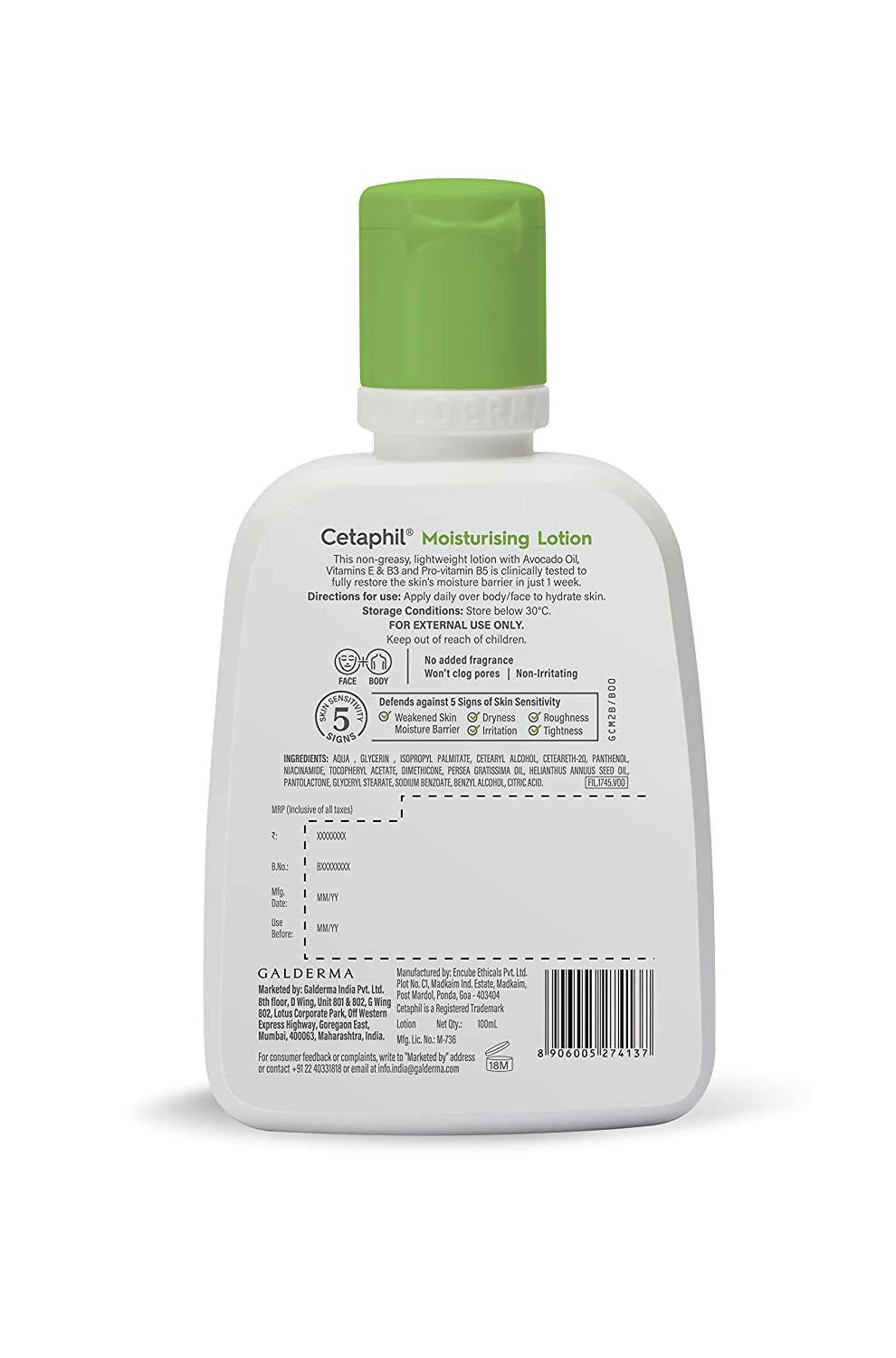 Cetaphil Moisturizing Lotion For Normal To Combination, Sensitive Skin