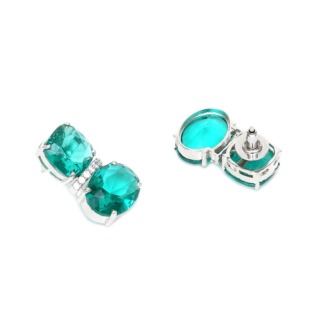 Jade Duet Studs- Ruby Raang