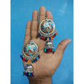 MS Fashion India Antique Design Multicolor Hanging Jhumkas With Pearls