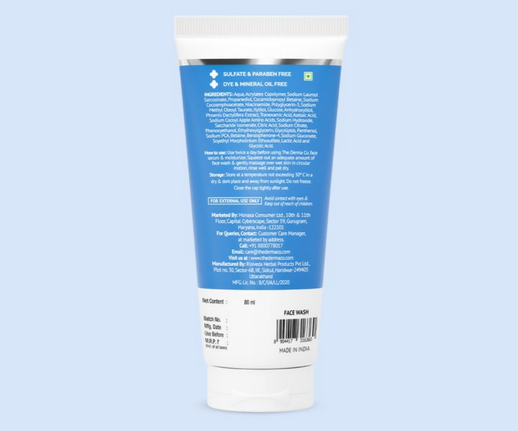 The Derma Co Tran-Zelaic Pigmentation Corrector Face Wash