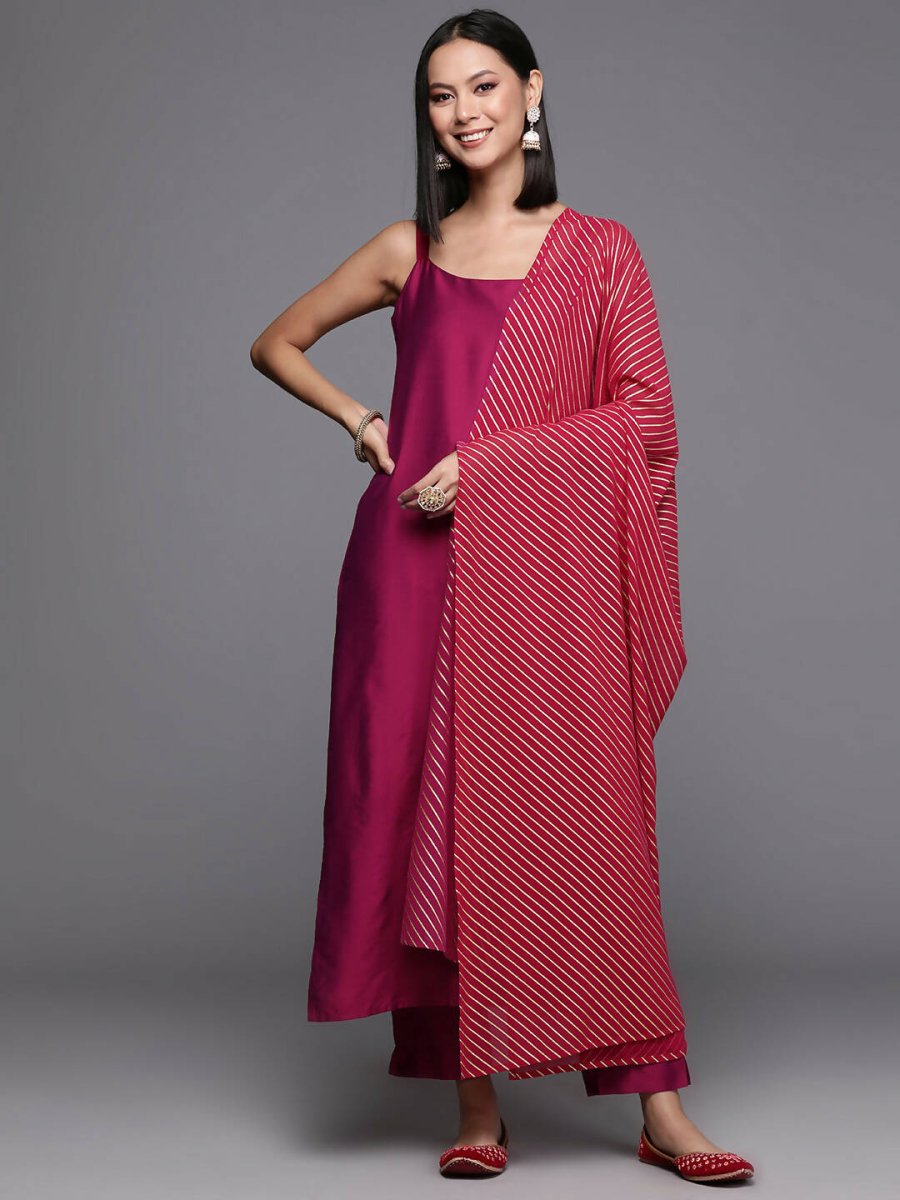Ahalyaa Women's Traditional wear Kurta Set - Burgundy
