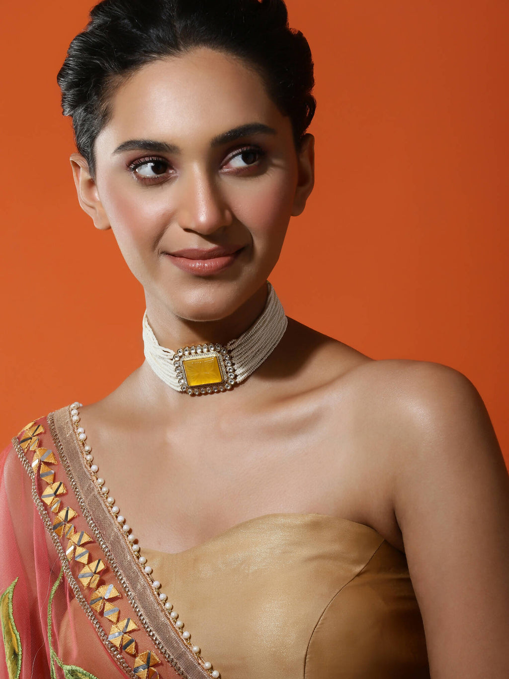 Women's Gold-Polished Necklace - Ruby Raang